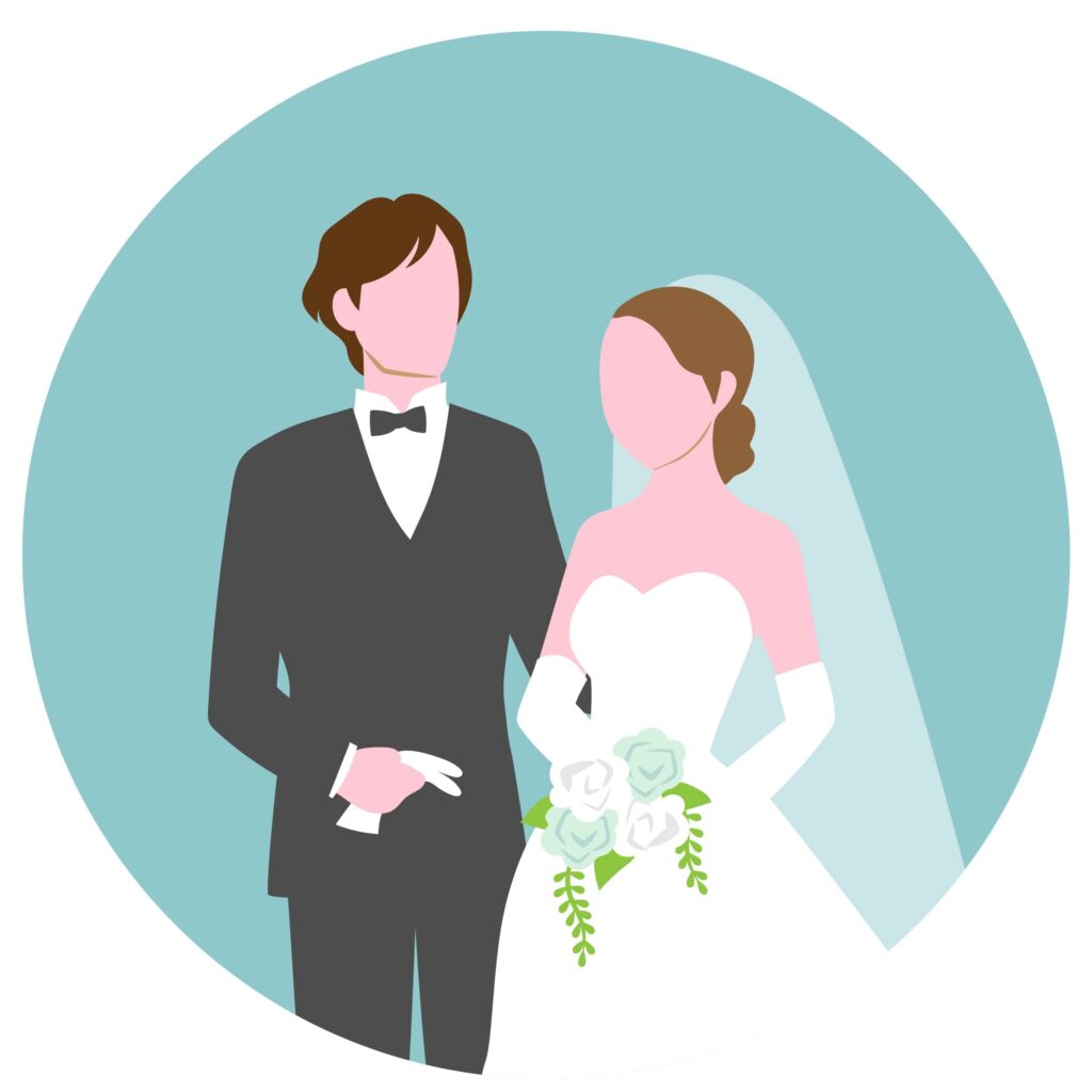 結婚式のイラスト