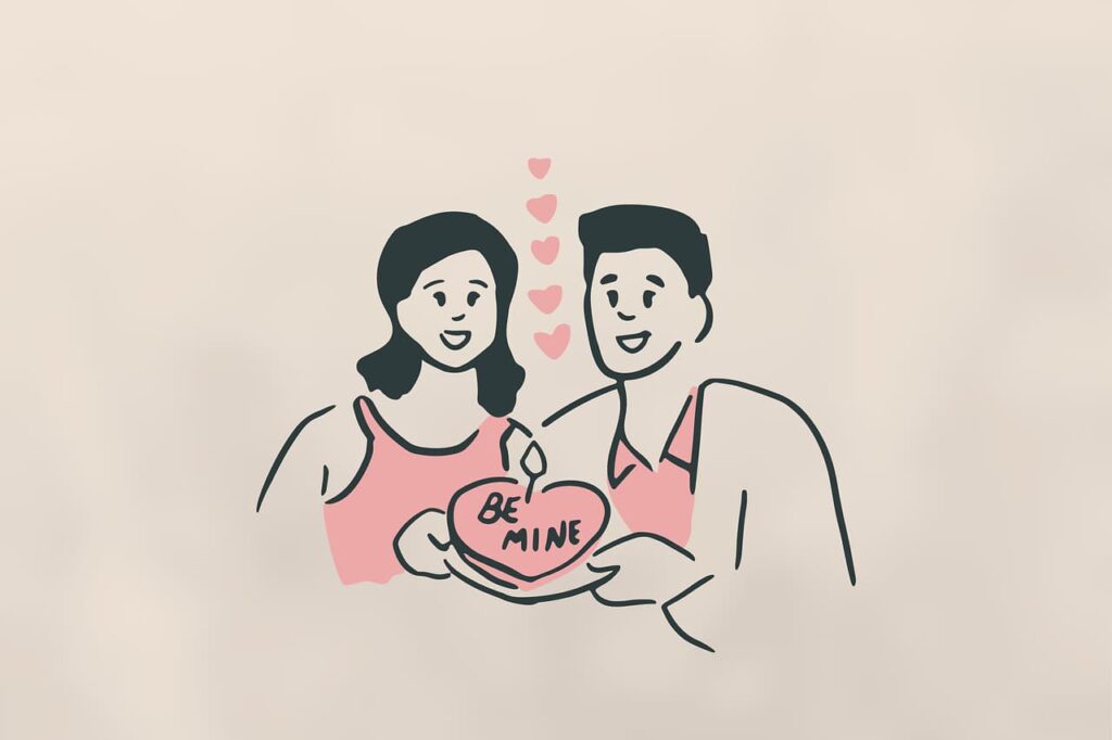 ラブラブの二人